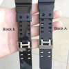 Ремінець для годинника Casio GA-100 / GD-120 / G-8900 / GA-150 / GA-200 / GLS-100 / GW-8900 Чорний глянсовий