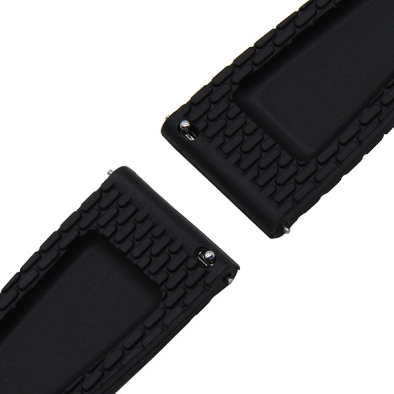 СИЛІКОНОВИЙ М'ЯКИЙ ЗМІННИЙ РЕМІНЕЦЬ ДЛЯ ГОДИННИК, З СИСТЕМОЮ ШВИДКОЙ ЗАМІНИ, ЗАСТІЖКА З НЕРЖАВЕЮЧОЇ СТАЛІ, 24 ММ