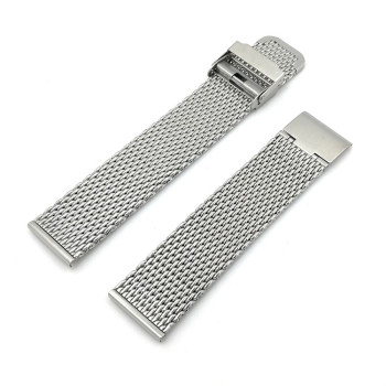 Ремішок міланського плетення (сетка, 2.5 мм) з нержавіючої сталі 22 мм