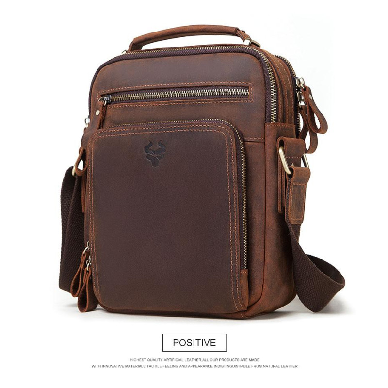 Чоловіча сумка з натуральної шкіри CRAZY HORSE крейзі хорс