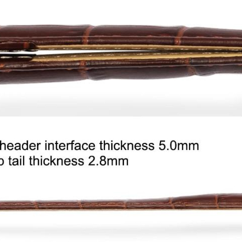 Змінний шкіряний ремінець 20 мм Коричневий з білою строчкою