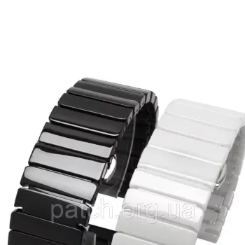 Браслет для годинника керамічний, глянцевий. 22 мм.