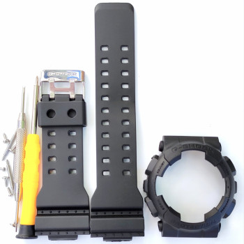 Casio ремінець + безель (рант) для G-SHOCK GA-100 / GA-110 / GA-120 / GD-100 / GD-100 / GD-120/ GAX-100/GLS-100 Матовий