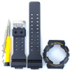 Casio ремінець + безель (рант) для G-SHOCK GA-100 / GA-110 / GA-120 / GD-100 / GD-100 / GD-120/ GAX-100/GLS-100 Матовий Чорний із