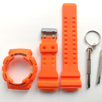 Casio ремінець + безель (рант) для G-SHOCK GA-100 / GA-110 / GA-120 / GD-100 / GD-100 / GD-120/ GAX-100/GLS-100 Матовий