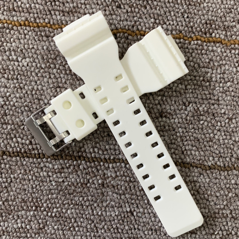 Ремінець для годинника Casio GA-100 / GD-120 / G-8900 / GA-150 / GA-200 / GLS-100 / GW-8900 Білий