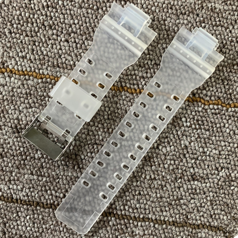 Ремінець для годинника Casio GA-100 / GD-120 / G-8900 / GA-150 / GA-200 / GLS-100 / GW-8900 Прозорий