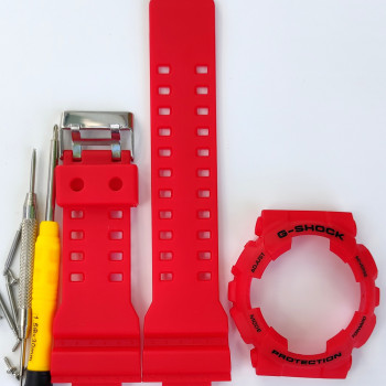 Casio ремінець + безель (рант) для G-SHOCK GA-100 / GA-110 / GA-120 / GD-100 / GD-100 / GD-120/ GAX-100/GLS-100 Матовий