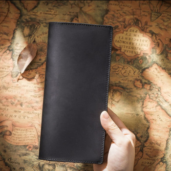 Вінтажний гаманець із натуральної шкіри Crazy Horse з відділенням для монет.