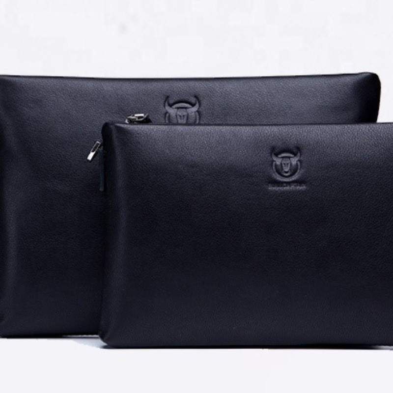 Сумка-клатч із натуральної шкіри. Чорна