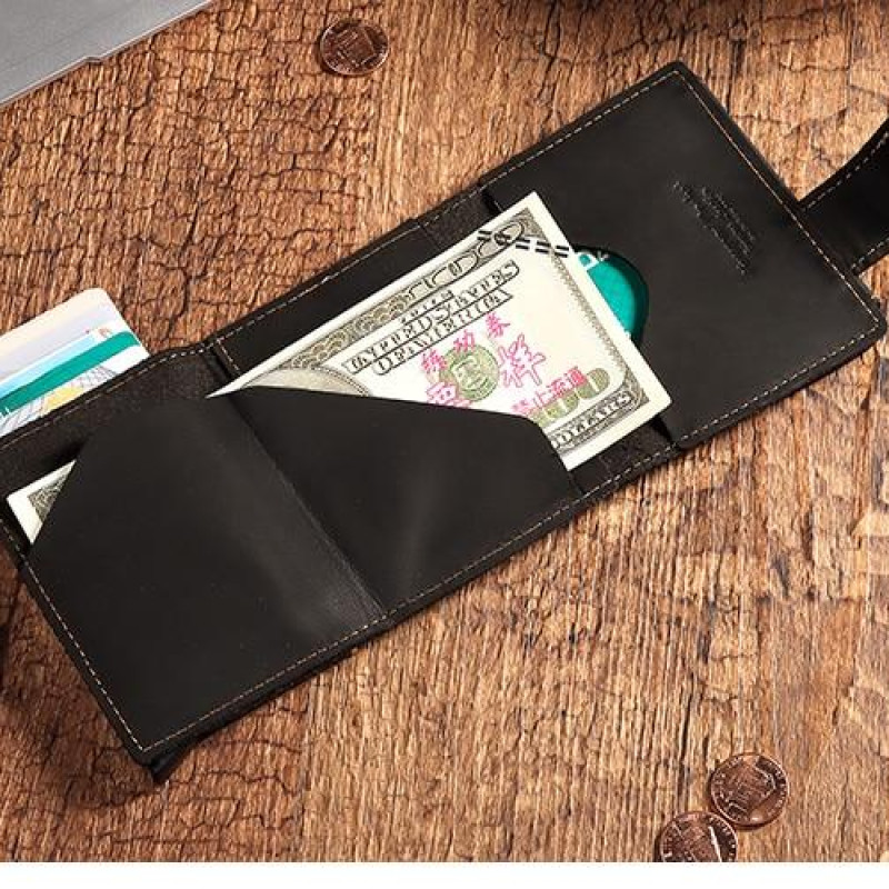 Гаманець кредитниця із натуральної шкіри Crazy Horse з алюмінієвим відсіком для RFID захисту