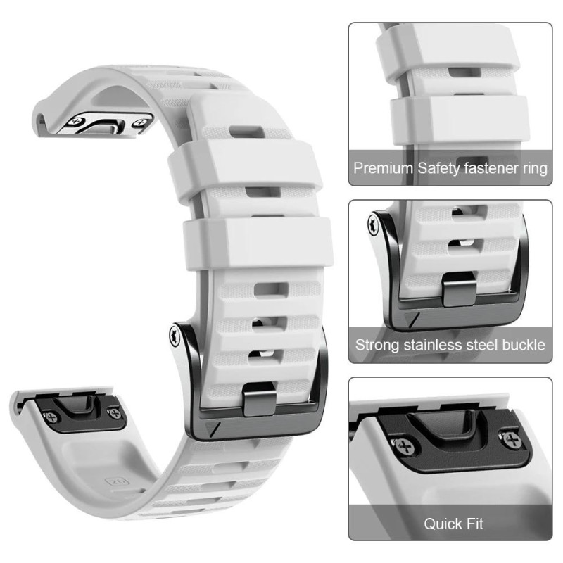 Ремінець для Garmin Fenix 7X / Enduro / 6X / 6X Pro / Tactix Delta/ 5X /5X Plus/3 HR /Quatix 3 /Quick Fit/26м Жовтогарячий