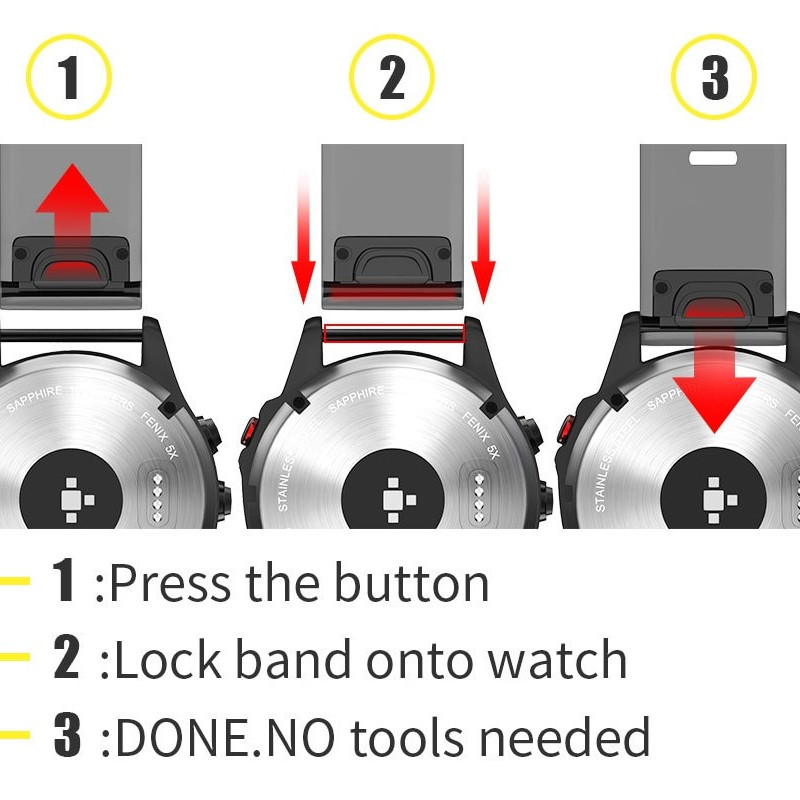 Ремінець для Garmin Fenix 7X / Enduro / 6X / 6X Pro / Tactix Delta/ 5X /5X Plus/3 HR /Quatix 3 /Quick Fit/26м М'ятний