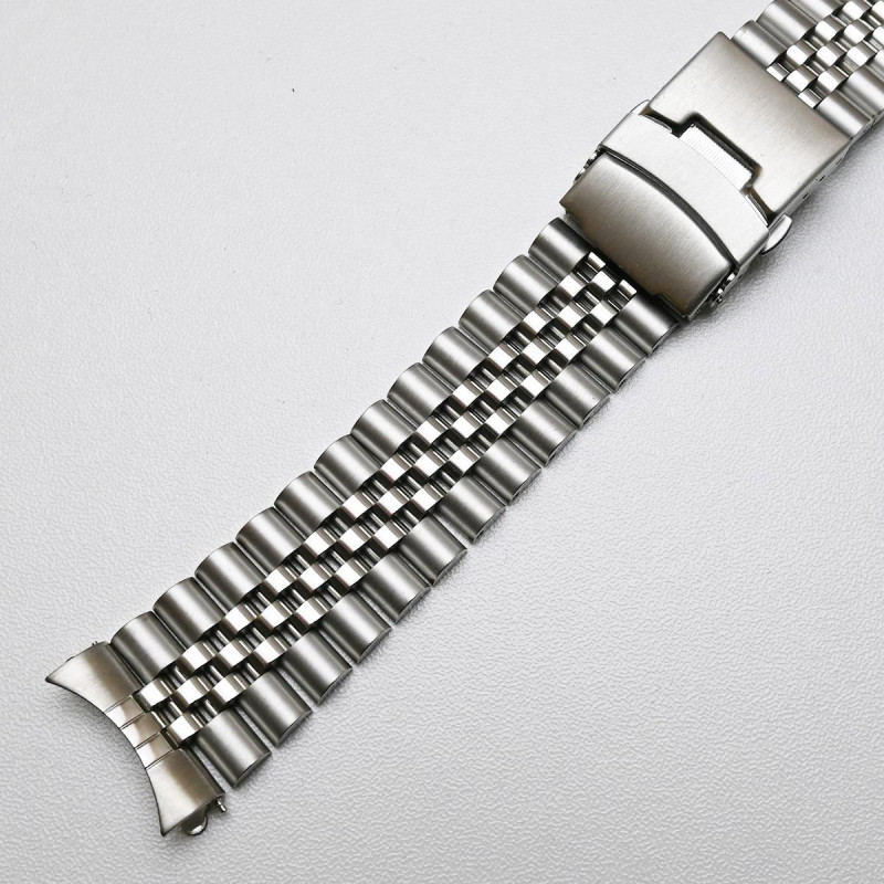 Браслет для годинника Seiko SKX007 / 009 / 173 / 175 / SRPD63K1 з нержавіючої сталі 22 мм, кріплення півмісяць Серебристый 2