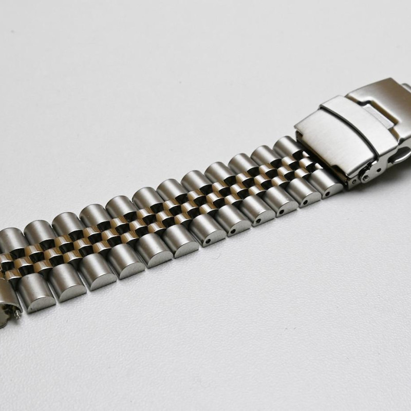 Браслет для годинника Seiko SKX007 / 009 / 173 / 175 / SRPD63K1 з нержавіючої сталі 22 мм, кріплення півмісяць Серебристый 2