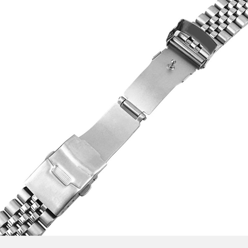 Браслет для годинника Seiko SKX007 / 009 / 173 / 175 / SRPD63K1 з нержавіючої сталі 22 мм, кріплення півмісяць Серебристый 2