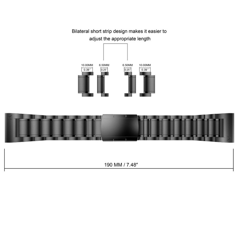 Титановий браслет для Garmin Fenix 7X / Enduro / 6X / 6X Pro / 6X / 5X / 5X Plus / 3 HR / Quick Fit / 26м