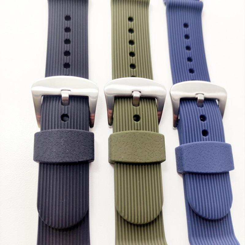 Сіліконовий ремішок для годин преміум-класу, 22 мм Синій