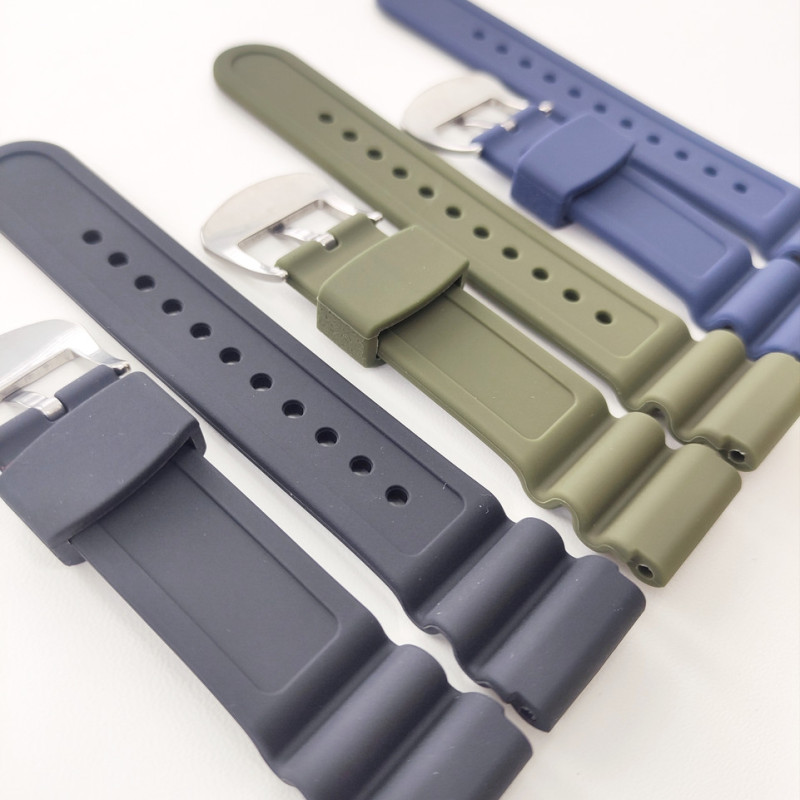 Сіліконовий ремішок для годин преміум-класу, 22 мм Синій