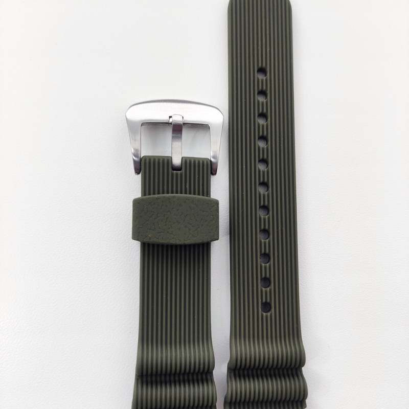 Сіліконовий ремішок для годинника преміум-класу, 22 мм Зелений