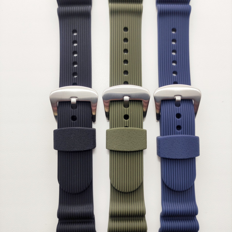 Сіліконовий ремішок для годинника преміум-класу, 22 мм Зелений