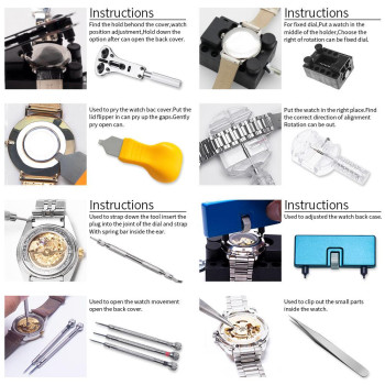 Великий набір для ремонту годинника. Інструмент для відкриття задньої кришки. Утиліта для наручних годинників