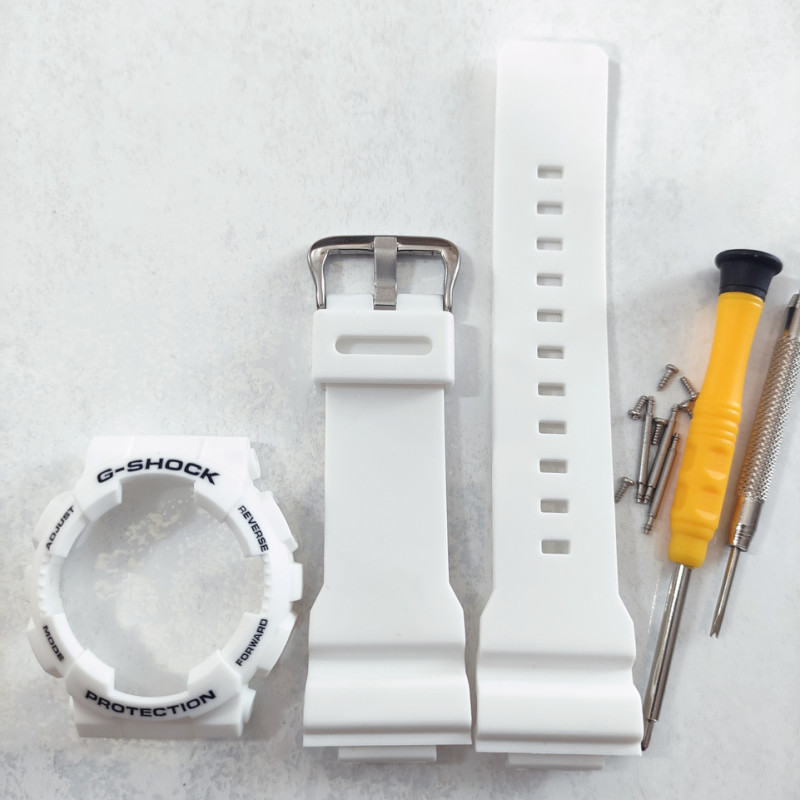 Casio ремінець + безель (рант) для годинника Casio Baby-G GMA-S110 / S120 / S130 / S140