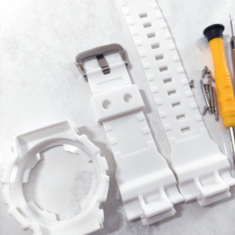 Casio ремінець + безель (рант) для годинника Casio Baby-G GMA-S110 / S120 / S130 / S140