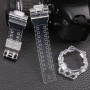 Ремінець + безель (рант) для годинника Casio G-SHOCK GA-700 / 710 / 735 Прозорий