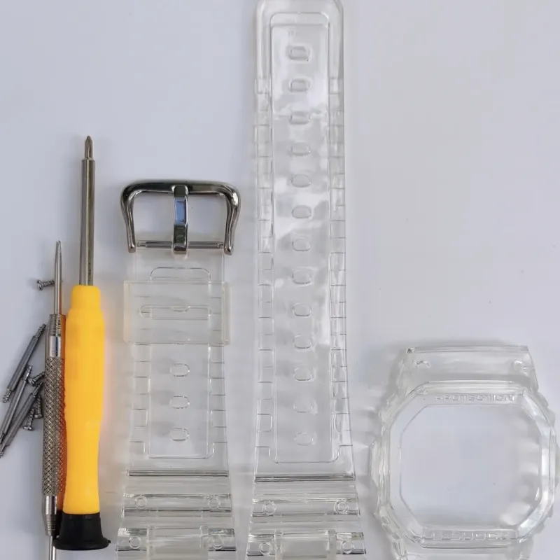 Комплект корпус + ремінець, для Casio G-SHOCK DW-5600 / GW-B5600 / GB-5600 / GWX-5600/ DW-5025 Прозорий