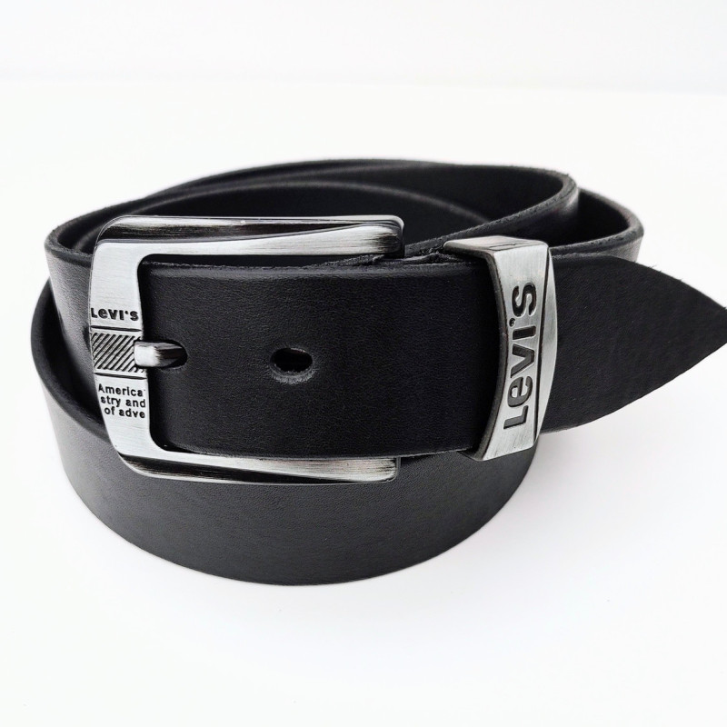 Чоловічий шкіряний ремінь. Чорний