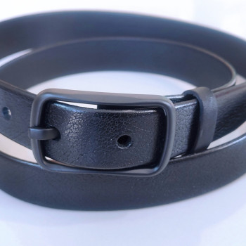 Жіночий шкіряний класичний ремінь. Чорний