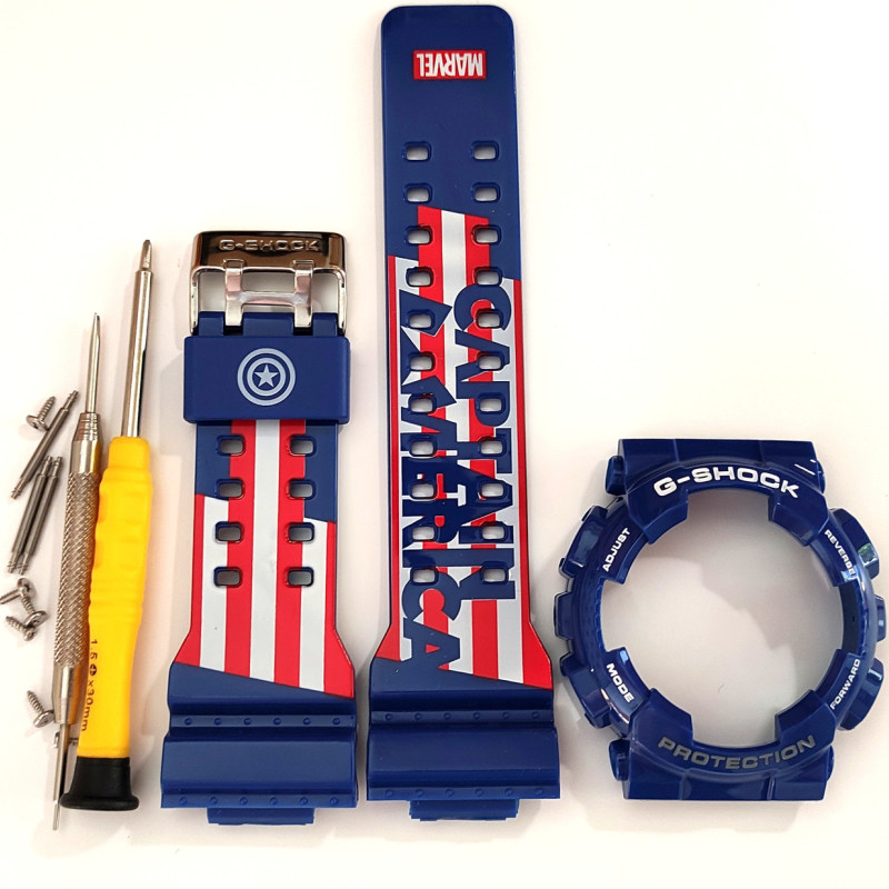 Casio ремінець + безель (рант) для годинника G-SHOCK GA-100 / GA-110 / GA-120 / GD-100 / GD-110 / GD-120/GAX-100/GLS-100