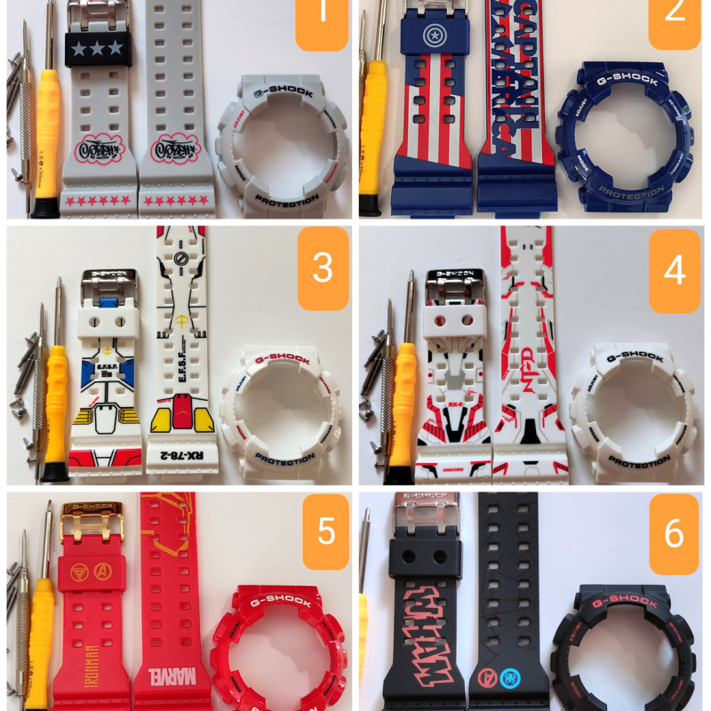 Casio ремінець + безель (рант) для годинника G-SHOCK GA-100 / GA-110 / GA-120 / GD-100 / GD-110 / GD-120/GAX-100/GLS-100 #1