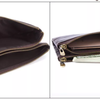 Багатофункціональний чоловічий клатч-гаманець з натуральної шкіри з вбудованою кишенею та відділенням для паспорта