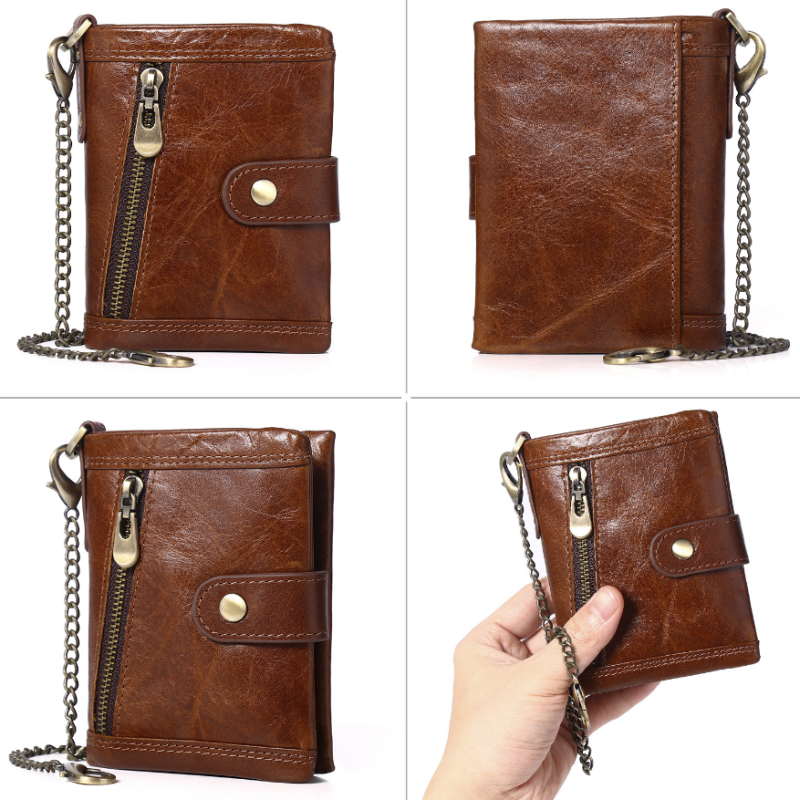 Чоловічий шкіряний гаманець із натуральної шкіри