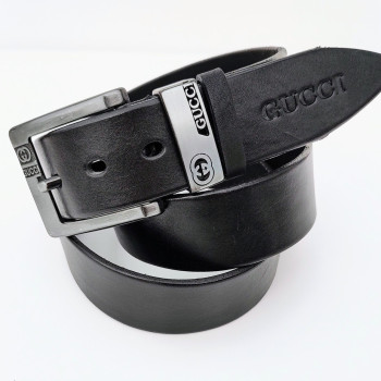 Чоловічий шкіряний ремінь. Чорний