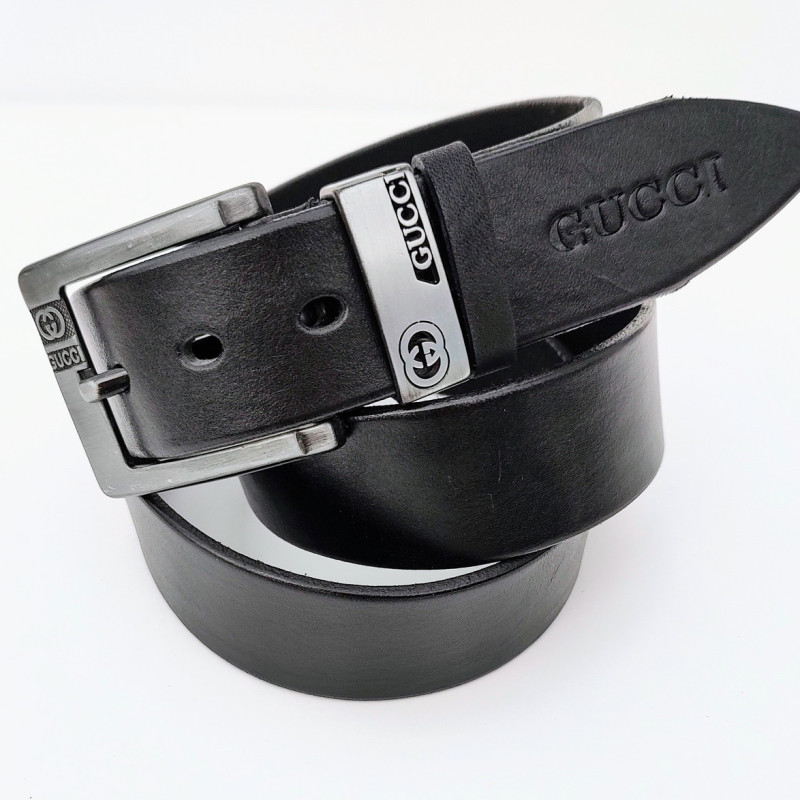 Чоловічий шкіряний ремінь. Чорний