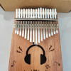 Калімба на 17 язичків (нот), з натурального дерева. З молоточком, чехлом. Коричнева