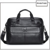 Чоловічий діловий портфель з натуральної шкіри, повсякденна сумка через плече в стилі ретро