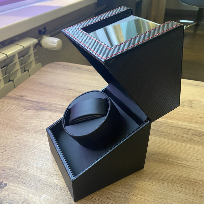 Скринька для підзаводу годинника віндер. Тайммувер. Якість. Карбон