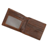 Чоловічий вертикальний гаманець із натуральної шкіри із Rfid-захистом з тисненням