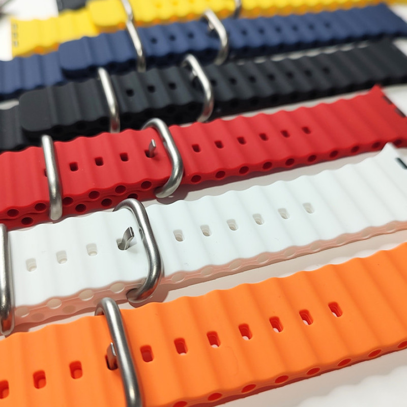 Ремінець Ocean Band для Apple Watch 38 / 40 / 41 / 42 / 44 / 45 / 49 ММ Змінний силіконовий