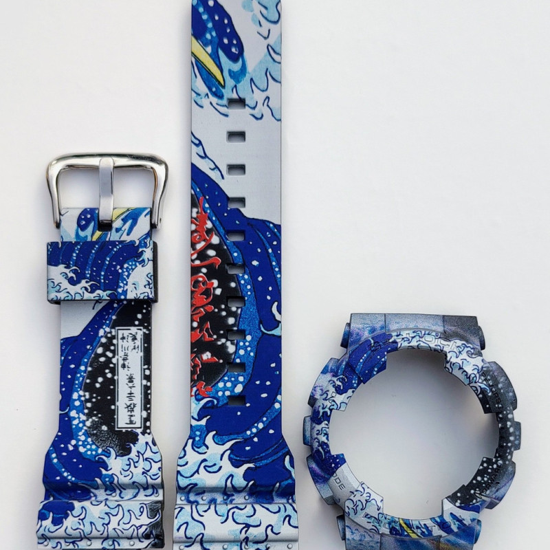 Casio ремінець + безель (рант) для годинника Casio Baby-G GMA-S110 / S120 / S130 / S140