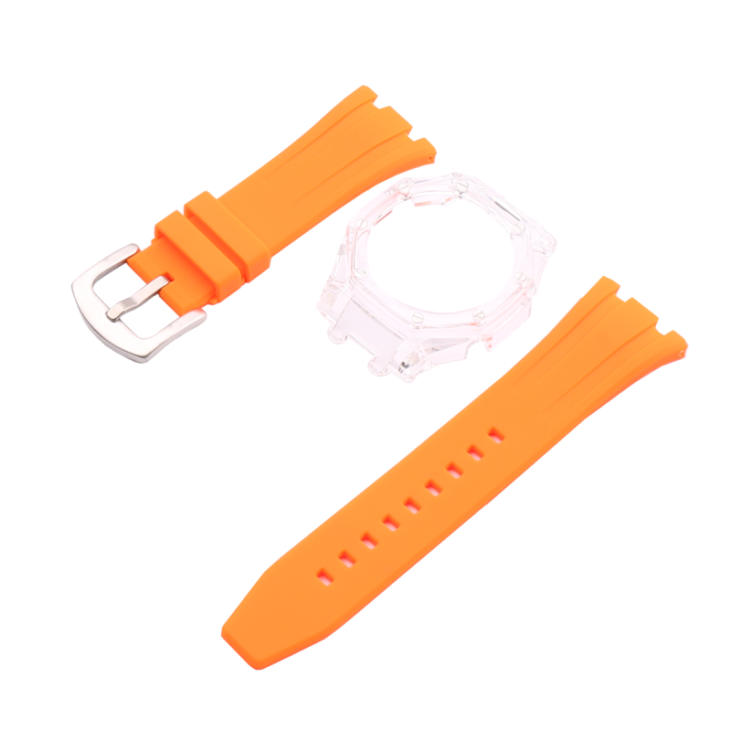 Ремінець, безель (рант) для годинника Casio G-SHOCK GA-2100 / GA-2110 Жовтогарячий