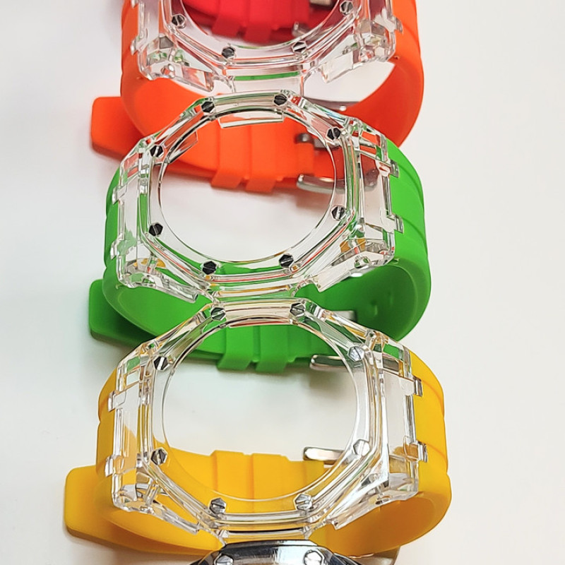 Ремінець, безель (рант) для годинника Casio G-SHOCK GA-2100 / GA-2110 Жовтогарячий