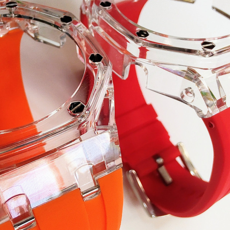 Ремінець, безель (рант) для годинника Casio G-SHOCK GA-2100 / GA-2110 Жовтогарячий