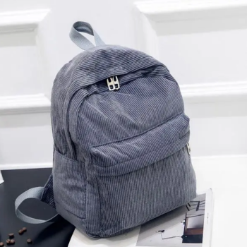 Модний вельветовий рюкзак Сірий