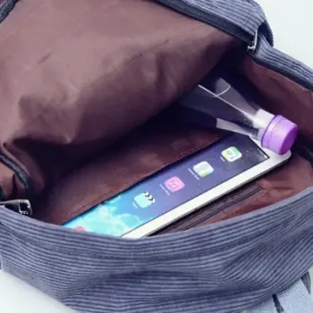 Модний вельветовий рюкзак Сірий