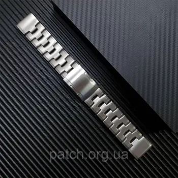 Титановий браслет для Garmin Fenix 7Х/6X/6X Pro/5X/5X Plus/3 HR/Quatix 3/Quick Fit/26 мм Сріблястий